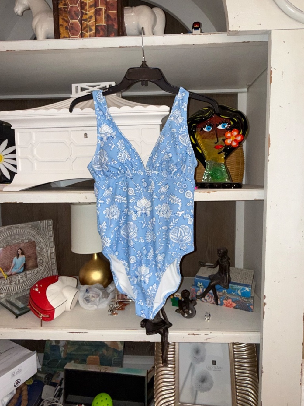 Roller Rabbit x Target sz 16 XL one piece swimsuit floral vines - Picture 4 of 7
